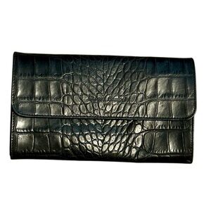 Richard Gampel Paris Genuine alligator Clutch Black Alligator Crocodile Leather